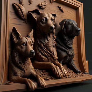 3D model dogs (STL)